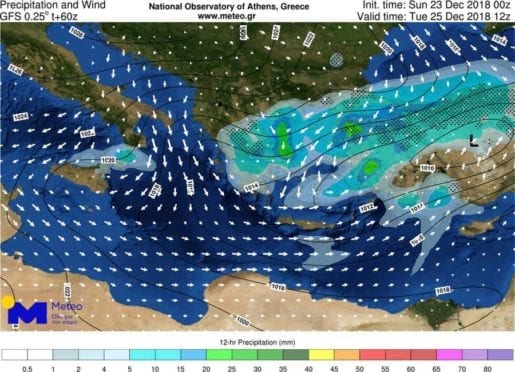 20181225a1_GFS_12hrRain_result rain result