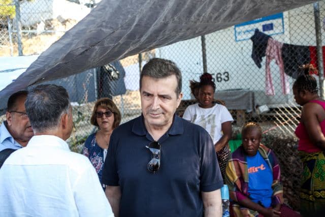 Åðßóêåøç ôïõ õðïõñãïý Ðñïóôáóßáò ôïõ Ðïëßôç, Ìé÷Üëç ×ñõóï÷ïÀäç, óôï ÊÝíôñï Õðïäï÷Þò êáé Ôáõôïðïßçóçò ËÝóâïõ, óôç Ìüñéá ôï ÓÜââáôï 13 Éïõëßïõ 2019.
(EUROKINISSI/ÇËÉÁÓ ÌÁÑÊÏÕ)