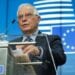 European High Representative of the Union for Foreign Affairs Josep Borrell attends a news conference following a video conference of European foreign affairs and defence ministers, in Brussels, Belgium, June 16, 2020. Olivier Hoslet/Pool via REUTERS