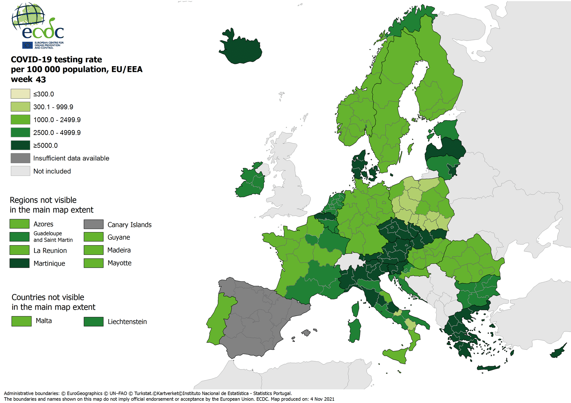 ECDC Χάρτης αριθμός τεστ