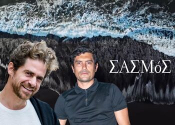 Σασμός: Ο Αργύρης Πανταζάρας με τον Δημήτρη Λαλό στα γυρίσματα της σειράς