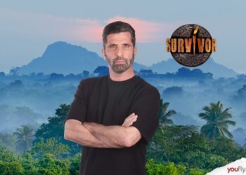 Ο Θανάσης Βισκαδουράκης στο Survivor ποζάρει