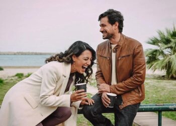 Η Σαμαρά κι ο Αυγουστίδης στα γυρίσματα της σειράς Σασμός