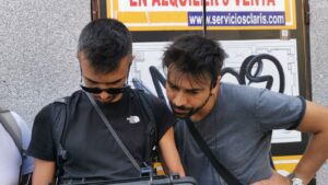 Ο Ανδρέας Γεωργίου στα γυρίσματα στη Μαδρίτη