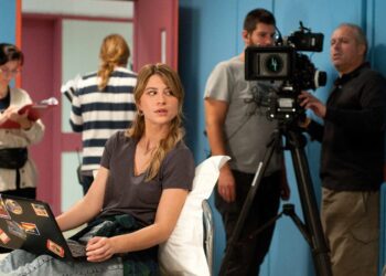 Πλάνο από τα γυρίσματα της σειράς η πτώση